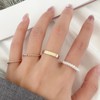 HUASAI Gold Pearl Rings for Women Stackable Pearl Ring Dainty