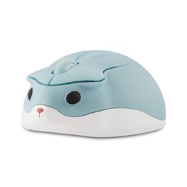 Thanice 2.4G Cute Wireless Mouse, Kawaii Hamster Silent Portable Optical Mice Cordless 1200DPI Mouse with USB Receiver for Laptop/PC/MacBook/Notebook/Girl Gifts (Blue)