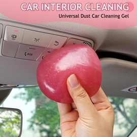 TeSabMi Car Cleaning Gel Car Cleaning Putty Car Putty Car Interior Cleaner Car Slime Car Detailing Kit Car Accessories Gifts for Men Women Stocking Stuffers Pink