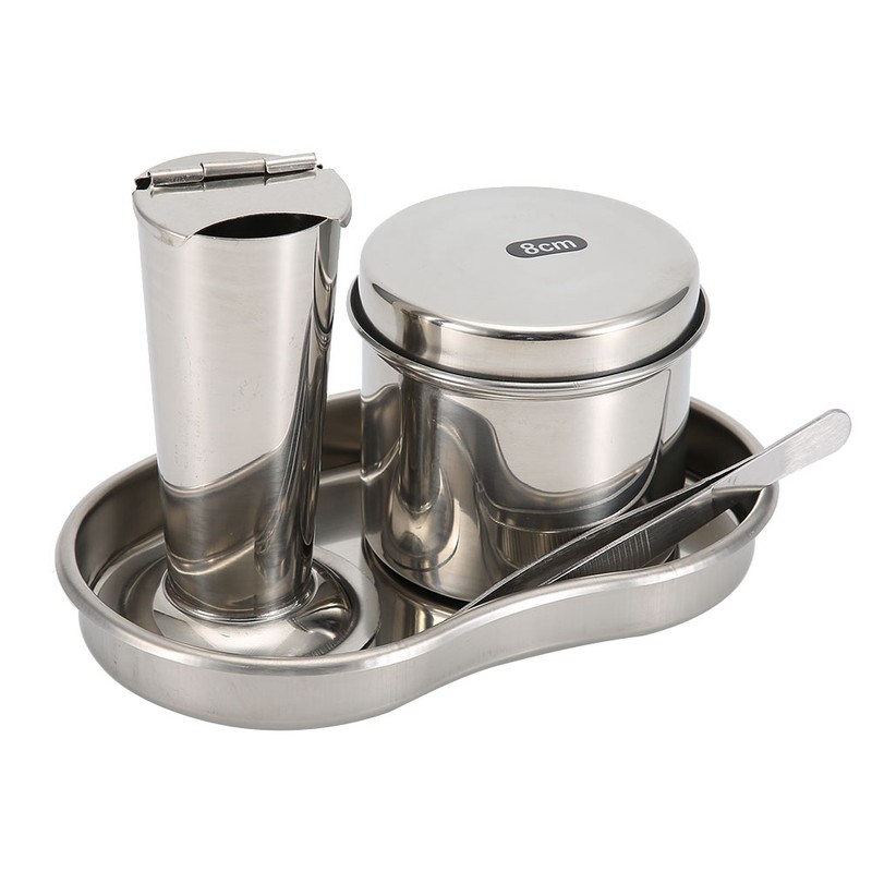 Tattoo Disinfection Kit Medical Stainless Steel Disinfection Plate Tank Jar
