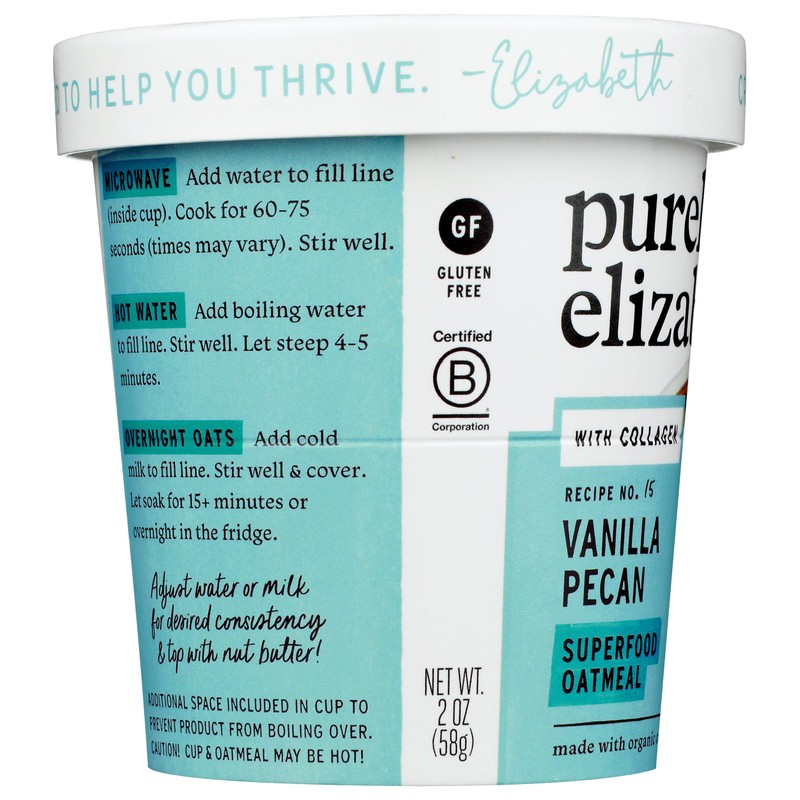 Purely Elizabeth, Oats Vanilla Pecan Collagen Protein, 2 Ounce