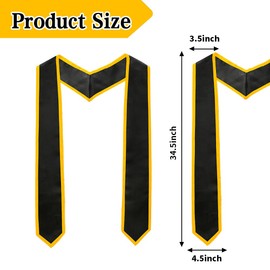 Luktastic 72" Graduation Stole Class of 2025, Sash Gown Accessory Unisex Adult Plain Graduate Honor Stole