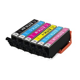 ITH 6 Color Set (ITH-BK x 1, ITH-C x 1, ITH-M x 1, ITH-Y x 1, ITH-LC x 1, ITH-LM x 1), Compatible Ink for Epson Printers, Includes Remaining Level Detection Function (ITH EP-710A, EP-711A, EP-709A, EP-810AB, EP-811AW, EP-811AB, EP-811AB, EP-811AB, EP-811