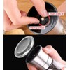 Kitchen Pepper Grinder, Clear Glass Pulverizer with Stainless Steel Cap