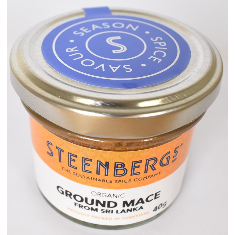 Steenbergs Organic Ground Mace Powder Standard Jar - 40g