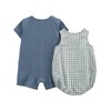 Simple Joys by Carter's Baby Boys' Button Romper, Pack of