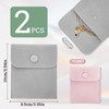 AfitLulu 2PC Velvet Jewelry Pouches, Microfiber Jewelry Storage Bags with