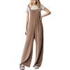 Dokotoo Womens Overalls Brown Casual Jumpsuits for Women Loose Fit