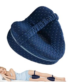 Bodeshis Knee Pillow, Alignment Pillows for Side Sleepers Sleeping on Side, Ergonomic Side Leg Pillows for Sleeping on Side, Side Sleeper Knee Pillow, Blue, Removable and Washable
