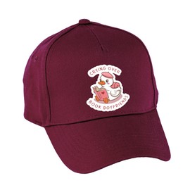 Hippowarehouse Crying Over Book Boyfriends Premium Printed 5 Panel Baseball Cap hat OneSize Adults Burgundy