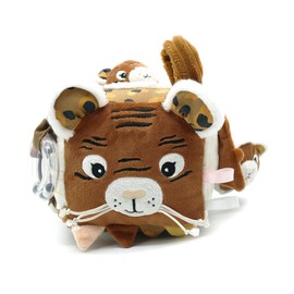 Les Déglingos - Fabric Activity Cube - Speculos the Tiger - Sound and Touch Screen Toy for Babies - Development Toy - Birth Gift