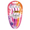 BIC Rastrillo Soleil Acero Inoxidable Mango Ergonómico Banda Lubricante con