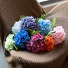 DUYONE 3PCS 22 inch Realistic Artificial Hydrangea Large Real Touch