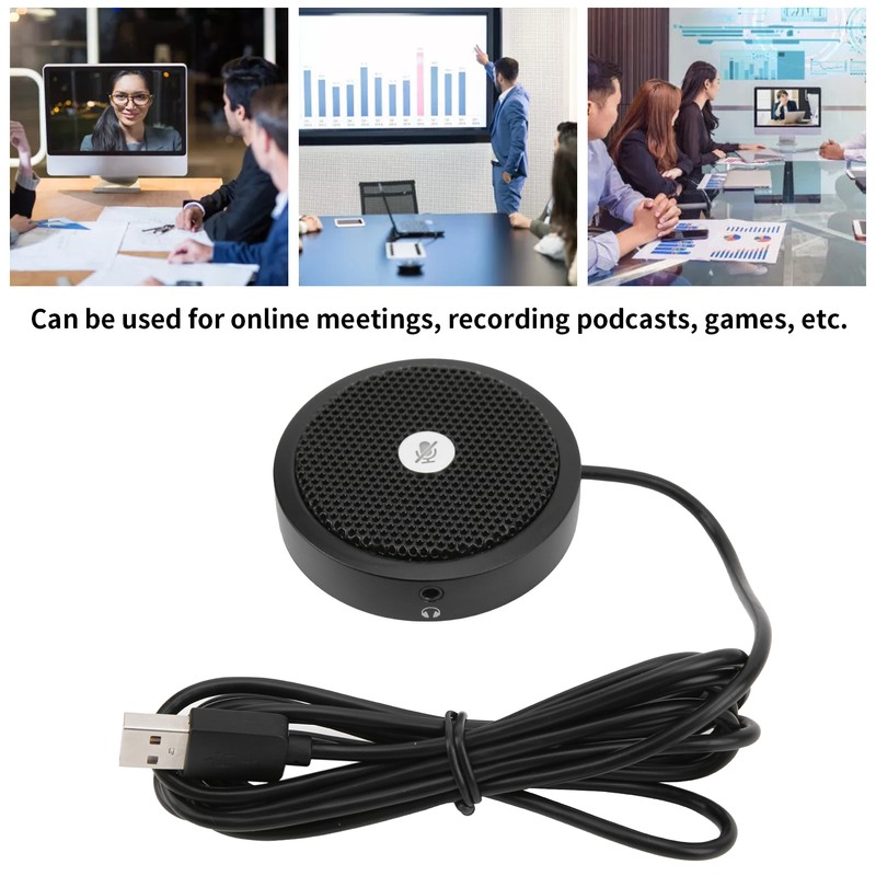 OmniDirectional Microphone Plug and Play USB Desktop Mic for Online
