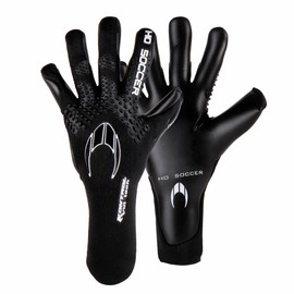 HO Soccer Premier Knit Tech Club Blackout Goalkeeper Gloves, Unisex, Adult, Black, Size 8.5