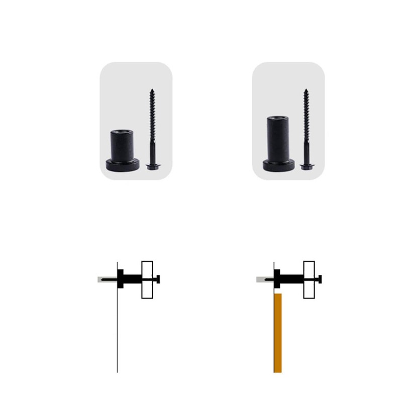 Iceyon 4 Pcs Sliding Barn Door Wall Spacer Replacement Carbon