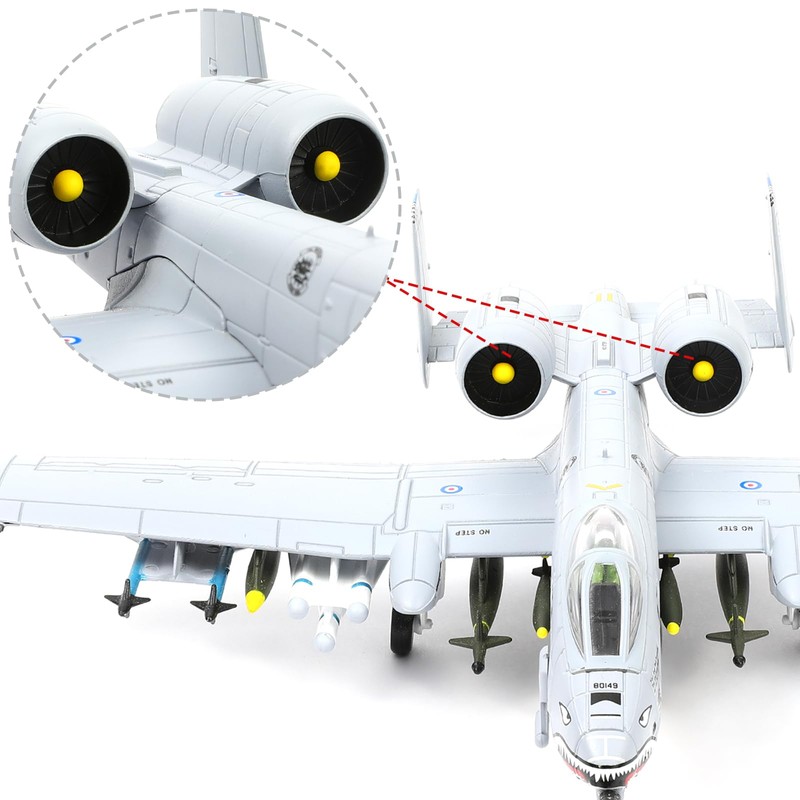 NUOTIE 1/100 A-10 Attack Pre-Build Diecast Metal Aircraft Model Kits