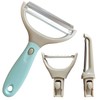 Bahoki Essentials 3 Piece Peeler Set - Stainless Steel Trio