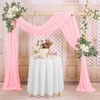 HNPSTBNO Wedding Arch Draping Fabric, 1 Panels 28" x20ft Pink