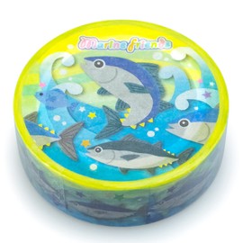 The Access Fish Masking Tape Marine Friends Tuna 0.6 inch (15 mm) Width