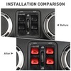 HTHE Window Switch Button Cover Fit for Jeep Wrangler JK