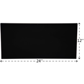 Black Plexiglass Sheet - 1/4" Thick Cast (12" x 24")
