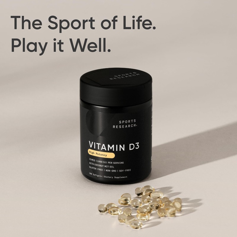 Sports Research Vitamin D3 2500iu (25mcg) with Coconut Oil -