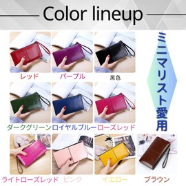 Capprecier Long Wallet, Compact Wallet, Women's, Zipper, Clutch, Slim Wallet, Thin, Lightweight Wallet, PU Leather, Strap, Stylish, blue (royal)