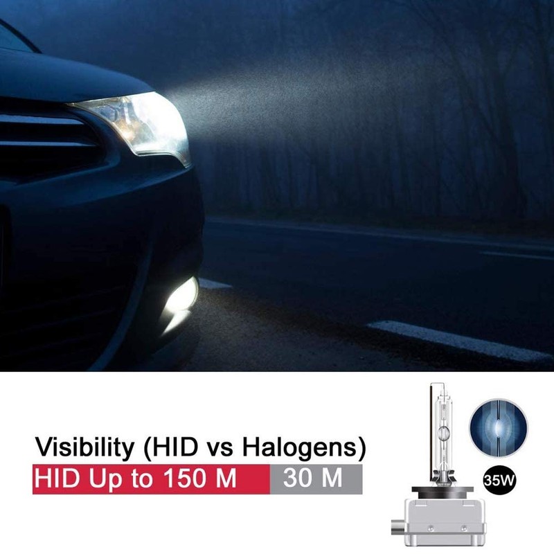 jingfei 2PCS D1C D1S D1R 8000K Ice Blue Car Headlight