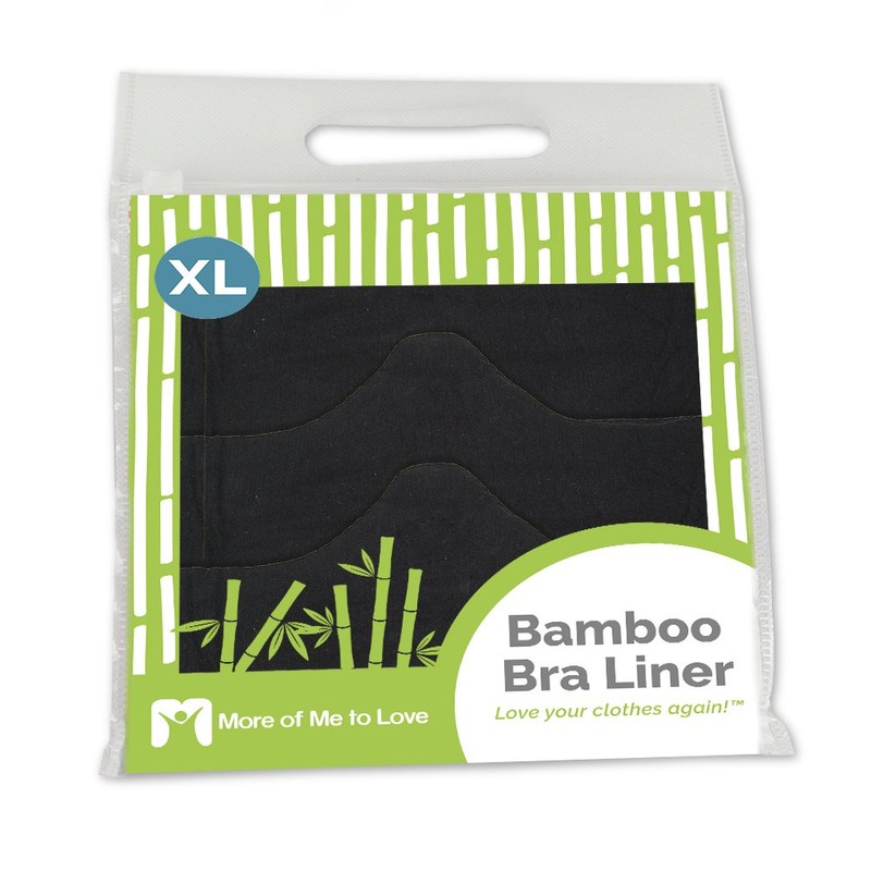 Bamboo Bra Liner 3-Pack X-Large Black by More of Me