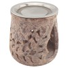 Handmade Indian Soapstone Rose Marbled Incense Burner - Jamal Design