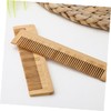 Vaguelly 10pcs Portable Bamboo Hair Comb Detangling Brush Openwork Comb