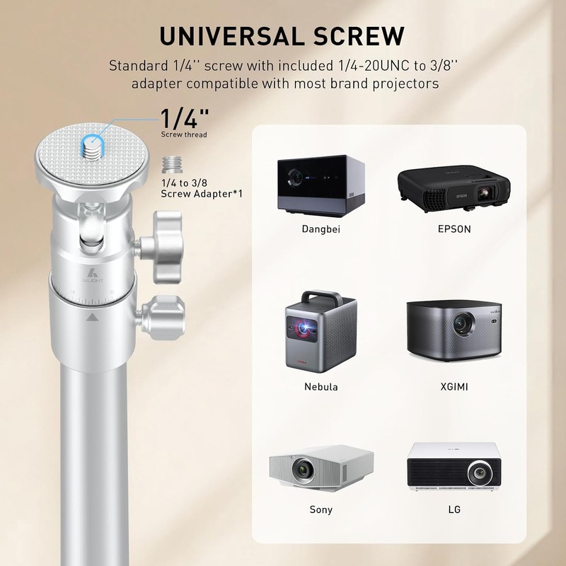 Ailight Ultra-Stable Projector Stand (19.5"-47.5") – Heavy Duty Floor &
