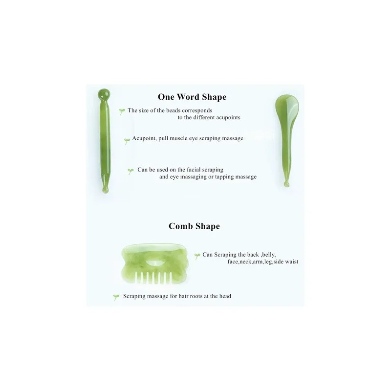 Set De 7 Piezas Gua Sha Para Masajear Relajar Facial