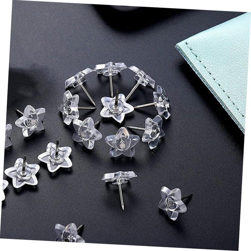 Operitacx Star Push Pins for Cork Board 50pcs Decorative Nails