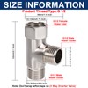 NearMoon Solid Brass G1/2" 3 Way Diverter Valve - Hose