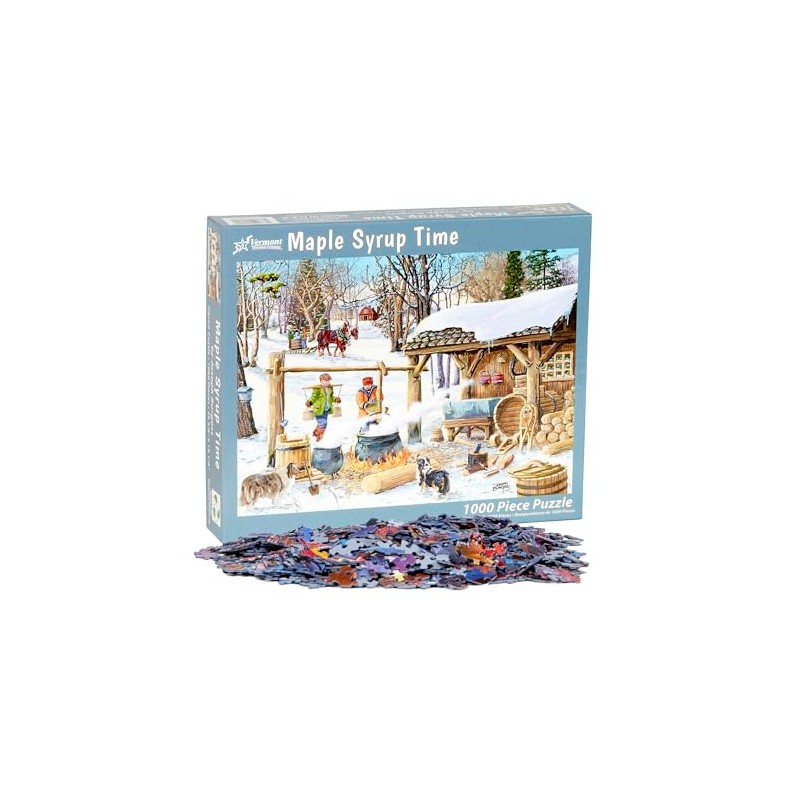Vermont Christmas Company Maple Syrup Time Jigsaw Puzzle 1000 Piece