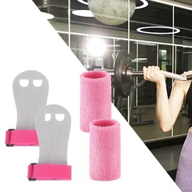 Harilla Gymnastik Griffe für Kinder, Armband Sets, Handgriffe für Training, M, Rosa