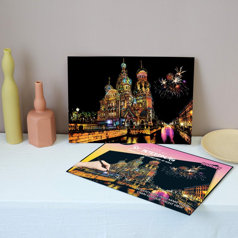 Scratch Rainbow Painting Art Paper,Scratch & Sketch Art for Kids