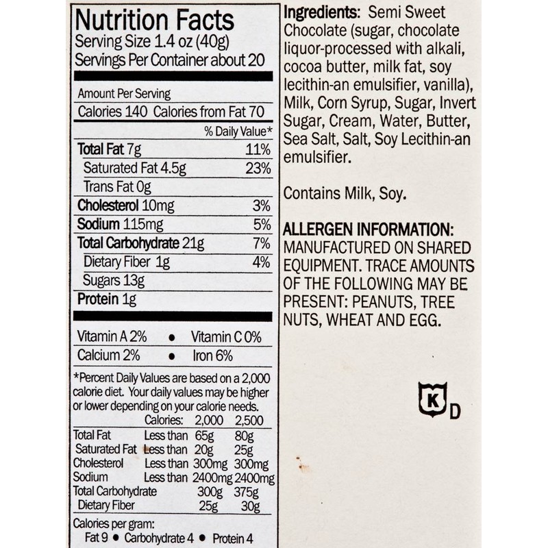 Dark Chocolate Sea Salt Caramels 28 oz.