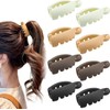8 Pcs Matte Banana Hair Clips Twist Ponytail Holder Hair