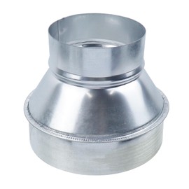 FarBoat 6" to 4" Infinity Duct Adapter, Alvanized Steel Round Duct Reducer or Round Metal Pipe Reducer for Grow Tent Bathroom Kitchen Ventilation Systems, Silver