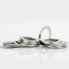KALESYUJIN-40PCS S:0.1-10pcs/0.2-10pcs/0.3-10pcs/0.5-10pcs DIN988 Metal Shim Washers Stainless Steel Ultrathin Gasket Thin Flat Washer (15 * 22)