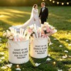 2 Pcs White Large Wedding Baskets with Handles 15.75 Inch