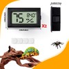 BSRESIN 2 PCS Rectangle Reptile Thermometer and Humidity Gauge for