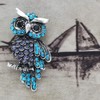 Exquisite Rhinestone Owl Brooch Cute Animal Full Crystal Owl Brooch