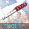 ENN LLC Telescoping Flag Pole, 2.5m, Red