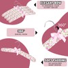 Jetec 24 Pieces Satin Padded Hangers with 360° Swiveling Hook