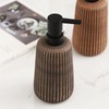 Boperzi Liquid Pump Soap Dispenser for Bathroom Ceramic Striped Kitchen