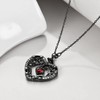 VENACOLY Gothic Necklace Steampunk Pendant Sterling Silver Snake Black Heart